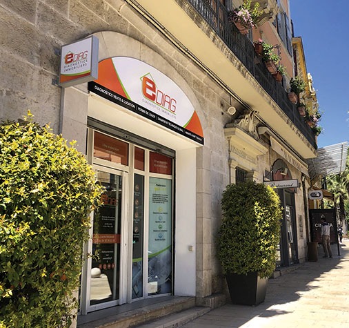Façade d’une agence EDIAG, diagnostic immobilier sur la Côte d’Azur